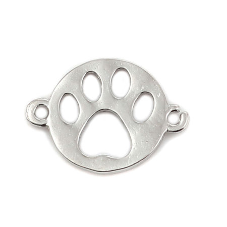 Zinc Based Alloy Connectors Dog's Paw Round 