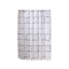 Picture of PEVA Shower Curtain Black & White Rectangle Grid Checker Mildew Waterproof 180cm x 80cm, 1 Piece