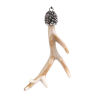 Picture of Acrylic Micro Pave Pendants Antler Light Brown Clear Rhinestone 57mm x 35mm, 2 PCs