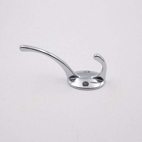 Image de Patère Porte Manteau Robe Chapeau Argent Mat 8.5cm x 2.8cm, 1 Pièce