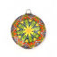 Picture of Glass Buddhism Mandala Pendants Round Disc Multicolor 35mm(1 3/8") x 30mm(1 1/8"), 5 PCs