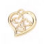 Picture of Zinc Based Alloy Charms Heart Gold Plated 27mm(1 1/8") x 27mm(1 1/8"), 10 PCs
