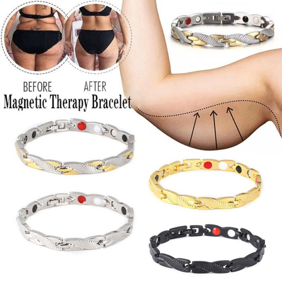 Image de 1 Pièce Bracelets Thérapie Santé Perte de Poids Énergie Minceur Drainage Lymphatique Magnétique Multicolore Tressé 18cm long