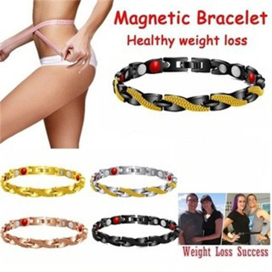 Image de 1 Pièce Bracelets Thérapie Santé Perte de Poids Énergie Minceur Drainage Lymphatique Magnétique Multicolore Tressé 18cm long