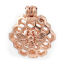 Picture of Zinc Based Alloy Wish Pearl Locket Jewelry Pendants Honeycomb Bee Rose Gold Can Open (Fit Bead Size: 8mm) 26mm(1") x 22mm( 7/8"), 3 PCs