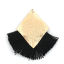 Picture of Polyester Tassel Pendants Rhombus Gold Plated Deep Blue Sparkledust 40mm(1 5/8") x 40mm(1 5/8"), 3 PCs