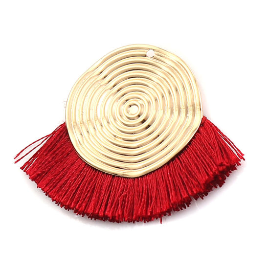 Picture of Polyester Tassel Pendants Spiral Wine 