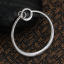 Immagine di Ottone Ciondoli Anello Tono Argento Filigrana 31mm x 26mm , 5 Pz