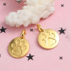 Picture of Zinc Based Alloy Charms Dog's Paw Round Disc