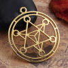 Picture of Zinc Based Alloy Merkaba Meditation Pendants Round Hollow 