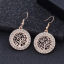 Picture of Earrings Rose Gold Round Tree of Life Clear Rhinestone 25mm Dia., 1 Pair