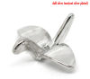 Picture of Zinc Based Alloy Beads Origami Crane Silver Tone About 24mm x 23mm, Hole:Approx 2mm, 30 PCs