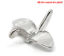 Picture of Zinc Based Alloy Beads Origami Crane Silver Tone About 24mm x 23mm, Hole:Approx 2mm, 30 PCs