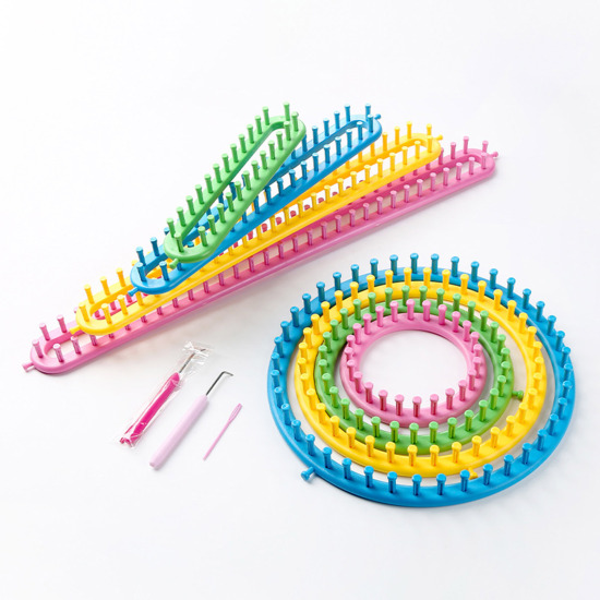 Immagine di Polipropilene Telaio per Maglieria Tessitura Sciarpa Maglione Cappello Scialle Macchina per Cucire Strumento per Intrecciare il Mestiere Fatto a Mano Fai-da-te Rettangolo Multicolore 1 Serie