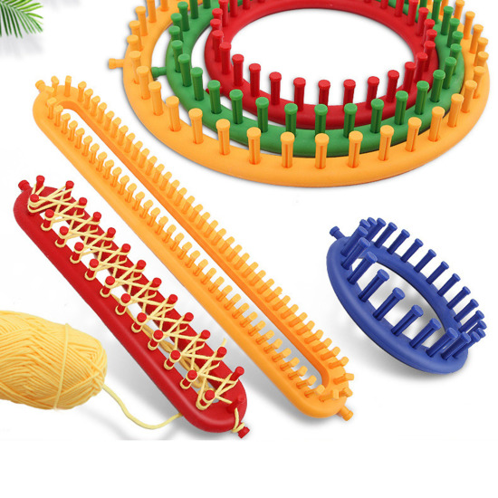 Immagine di Polipropilene Telaio per Maglieria Tessitura Sciarpa Maglione Cappello Scialle Macchina per Cucire Strumento per Intrecciare il Mestiere Fatto a Mano Fai-da-te Rettangolo Multicolore 1 Serie