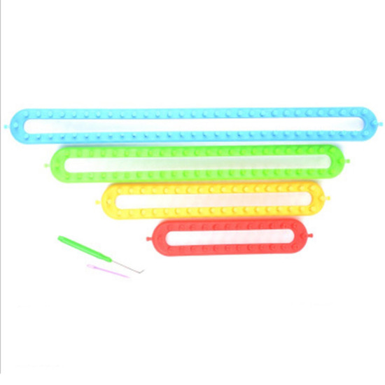 Immagine di Polipropilene Telaio per Maglieria Tessitura Sciarpa Maglione Cappello Scialle Macchina per Cucire Strumento per Intrecciare il Mestiere Fatto a Mano Fai-da-te Rettangolo Multicolore 1 Serie