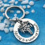 Picture of Stainless Steel Keychain & Keyring Circle Ring Medical Alert ID Caduceus