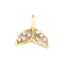 Immagine di Lega di Zinco Charms Fishtail Oro Placcato Trasparente Strass Filigrana 17mm x 17mm , 10 Pz