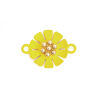 Picture of Zinc Based Alloy Connectors Flower Gold Plated Yellow 25mm x 18mm, 10 PCs