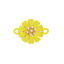 Picture of Zinc Based Alloy Connectors Flower Gold Plated Yellow 25mm x 18mm, 10 PCs