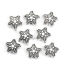 Image de Perles en Alliage de Zinc Etoile Fleurs Gravé    