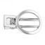 Image de Pinces à Cheveux en Alliage de Fer Forme Rond Argent Mat 51mm x 33mm, 20 Pcs