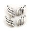 Picture of Zinc Based Alloy Lever Back Clips Earrings Findings Leaf W/ Loop 