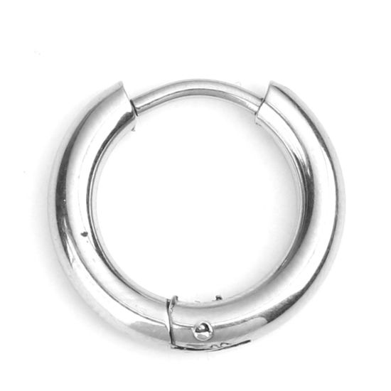 Picture of Stainless Steel Hoop Earrings Circle Ring 