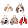 Изображение Цинковый Сплав Подвески Лабрадор ретривер Позолоченный Белый 18мм x 14мм, 10 ШТ