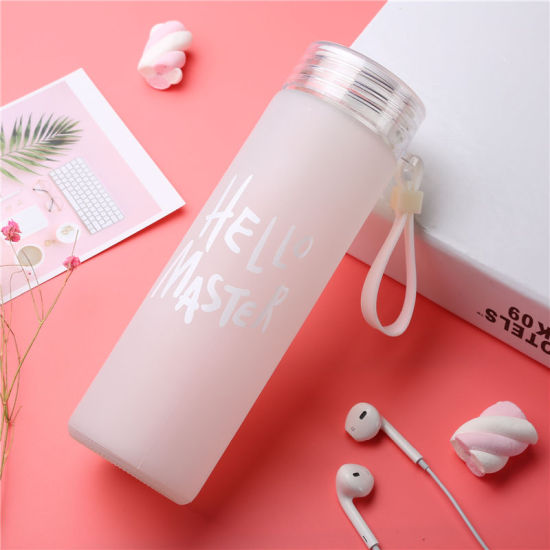 Picture of White - 500ML Quality Portable Scrub Colorful Water Drink Bottle Bottles