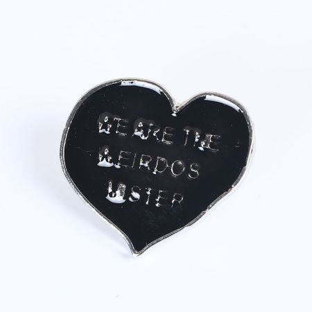 Tie Tac Lapel Pin Brooches Heart Enamel 