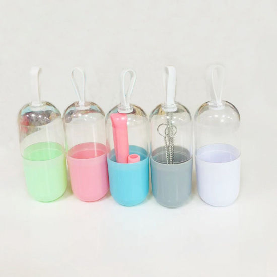 Bild von Rosa - Tragbare Mehrzweck-Aufbewahrungsbox Kapsel zum Falten von Trinkflaschen Stroh Datenleitung Kopfhörerkabel