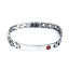 Immagine di 304 Acciaio Inossidabile Braccialetti Tono Argento Rosso Medical Alert ID lunghezza: 21cm, 1 Pz