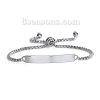 Picture of 304 Stainless Steel Blank Stamping Tags Adjustable Slider/ Slide Bolo Bracelets Multicolor