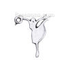 Picture of Zinc Based Alloy Charms Ballerina Antique Silver Color 18mm( 6/8") x 14mm( 4/8"), 80 PCs