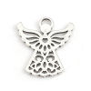 Picture of Zinc Based Alloy Charms Angel Antique Silver Color Heart 27mm(1 1/8") x 24mm(1"), 20 PCs