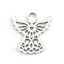 Imagen de Zamak Colgantes Charms Ángel Plata Antigua Corazón 27mm x 24mm, 20 Unidades