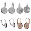 Immagine di Acciaio Inossidabile clip orecchio Ganci per Orecchini a Clip Tono Argento Basi per Cabochon (Adatto 8mm) 18mm x 10mm, 10 Pz