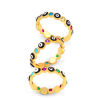 Picture of Brass Unadjustable Rings Enamel Evil Eye Multicolour Cubic Zirconia 17.3mm(US Size 7), 1 Piece