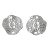 Picture of Zinc Based Alloy Hammered Connectors Findings Irregular Silver Tone Alphabet/Letter " Q " Carved Hollow 13mm(4/8") x 13mm(4/8"), 10 PCs