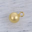Immagine di Ottone Charms Palla Metallica Oro Placcato 12mm x 8mm , 5 Pz