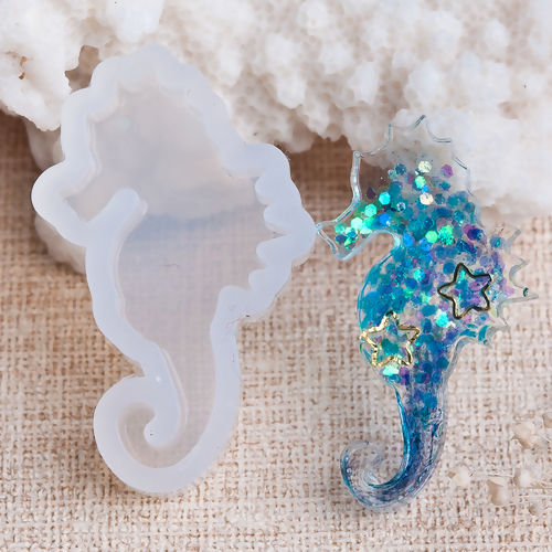 Picture of Ocean Jewelry Silicone Resin Mold For Jewelry Making Seahorse 