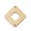 Immagine di Lega di Alluminio Connettore Accessori Rombo Oro Placcato 24mm x 24mm, 10 Pz