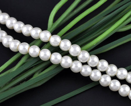 Glass Pearl Imitation Beads Round