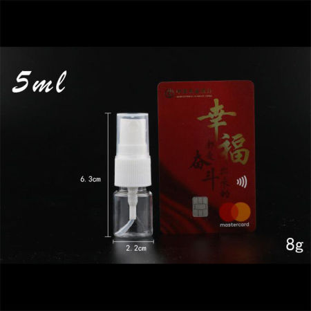 ( 5ml ) PET Портативный распылитель Белый Прозрачный 63мм x 22мм, 5 ШТ