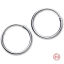 Picture of Sterling Silver Hoop Earrings Silver Color Circle Ring 8mm Dia., 1 Pair