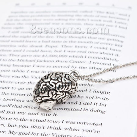 Halloween Necklace Ball Chain Cerebrum/ Brain Human Body 