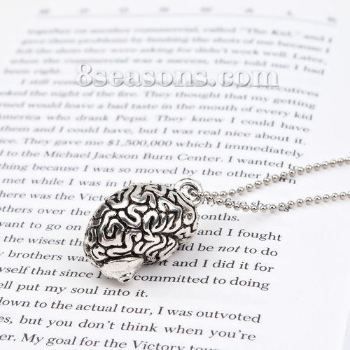Picture of Halloween Necklace Ball Chain Cerebrum/ Brain Human Body 