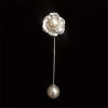 Image de Broche Epingle Fleur Or Clair Imitation Perles 80mm, 1 Pièce