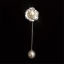Picture of Pin Brooches Flower Light Golden Imitation Pearl 80mm, 1 Piece